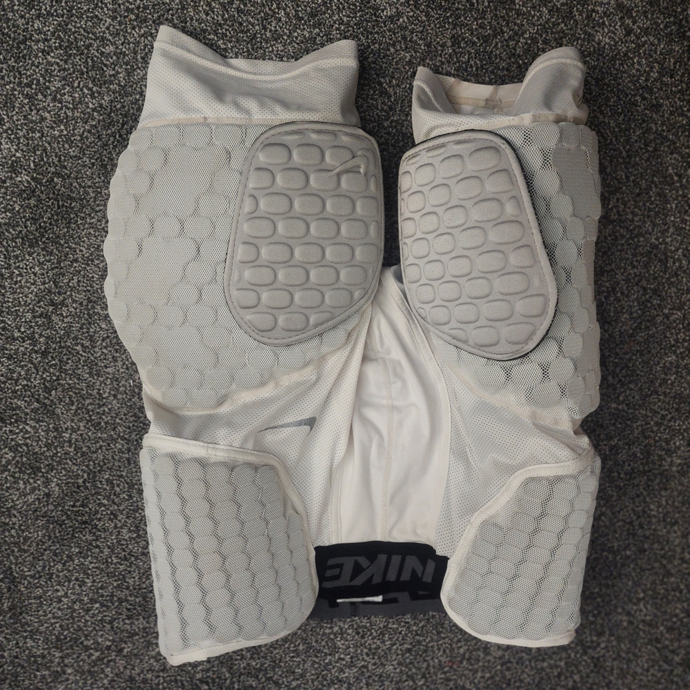 Nike Men's Padded Compression Shorts - White And Gray